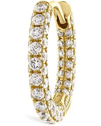 Maria Tash - Diamond Five Row Pavé Single Hoop Earring - Lyst