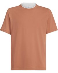 Brunello Cucinelli - Cotton Faux-Layered T-Shirt - Lyst