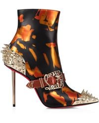 Christian Louboutin - Womenphis Leather Heeled Boots 100 - Lyst