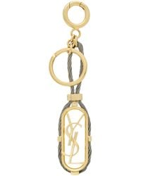 Saint Laurent - Cable-Detail Cassandre Bag Charm - Lyst