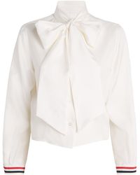 Thom Browne - Silk Bow-Collar Blouse - Lyst