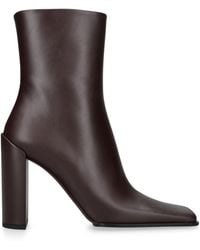 Alaïa - Leather Square-Toe Ankle Boots 90 - Lyst