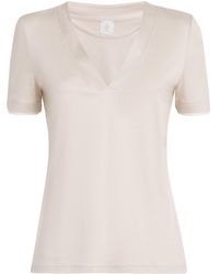 Eleventy - Jersey V-Neck T-Shirt - Lyst