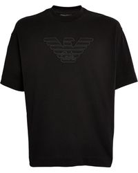 Emporio Armani - Cotton Appliqué-eagle T-shirt - Lyst