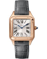Cartier - Rose Gold Santos-dumont Watch 27.5mm - Lyst