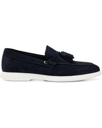 BOSS - Suede Tassel Loafers - Lyst