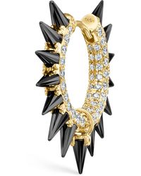 Maria Tash - Moissanite Mohawk And Diamond Pavé Hoop Earring - Lyst