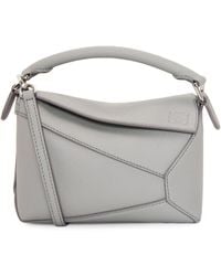 Loewe - Mini Leather Puzzle Edge Top-handle Bag - Lyst