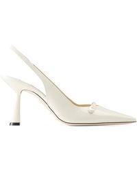 Jimmy Choo - Amita 85 Leather Slingback Pumps - Lyst