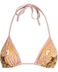 La DoubleJ - Printed Triangle Bikini Top - Lyst