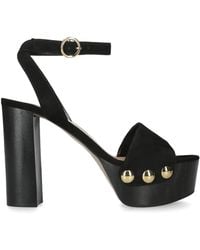 Gianvito Rossi - Suede Ardéa Platform Sandals 70 - Lyst