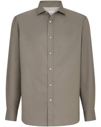 Brunello Cucinelli - Cotton Twill Garment-Dyed Shirt - Lyst