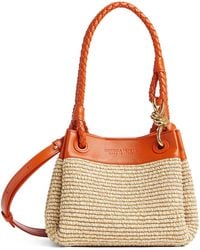 Bottega Veneta - Small Raffia Parachute Shoulder Bag - Lyst