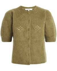 FRAME - Cashmere Short-Sleeve Cardigan - Lyst