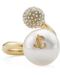 Jimmy Choo - Embellished Auri Ring - Lyst
