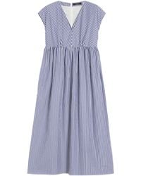 Weekend by Maxmara - Cotton Stripe Midi Dress - Lyst