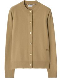 Burberry - Cashmere Ekd-Embroidered Cardigan - Lyst