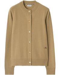 Burberry - Cashmere Ekd-Embroidered Cardigan - Lyst