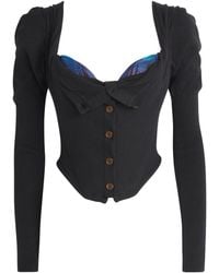 Vivienne Westwood - Cotton-Cashmere Bea Cropped Cardigan - Lyst