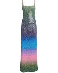 Costarellos - Sequinned Leela Sunrise Maxi Dress - Lyst
