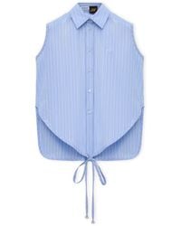 Loewe - X Paula's Ibiza Cotton-Blend Stripe Sleeveless Shirt - Lyst