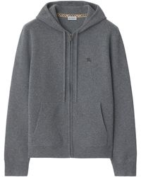 Burberry - Cashmere Blend Zip Hoodie - Lyst