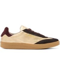 AllSaints - Metallic-Leather Thelma Sneakers - Lyst