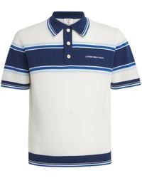 CASABLANCA - Mesh Stripe Polo - Lyst