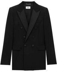 Saint Laurent - Wool Tuxedo Blazer - Lyst