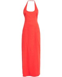 SIR. - Linen-Blend Halterneck Elodie Maxi Dress - Lyst