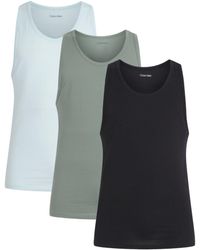 Calvin Klein - Stretch-Cotton Vests - Lyst