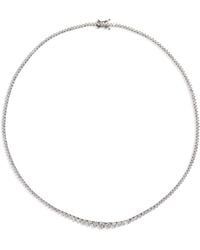 Harrods - And Diamond Graduated Tennis Necklace - Lyst