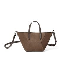 Brunello Cucinelli - Mini Suede Bc Duo Tote Bag - Lyst