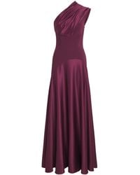 Solace London - One-Shoulder Satin Gabriela Gown - Lyst