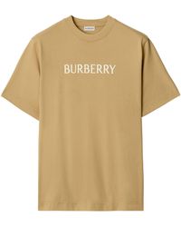Burberry - Cotton Logo Slim T-Shirt - Lyst