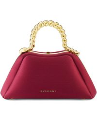 BVLGARI - X Geraldine Guyot Mini Satin Serpentine Top-Handle Bag - Lyst