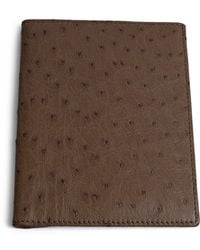 Swaine - Ostrich Leather Bifold Coat Wallet - Lyst
