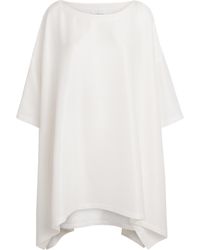 Eskandar - Silk Plissé Boat-Neck Top - Lyst
