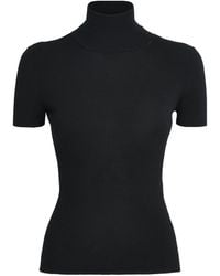 Max Mara - Virgin Wool Short-Sleeve Sweater - Lyst