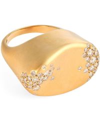 Nada Ghazal - Yellow Gold And Champagne Diamond My Muse Storm Ring - Lyst