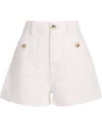 Sandro - Denim High-Waist Shorts - Lyst