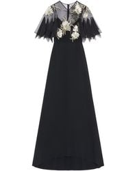 Valentino - Embellished Silk Cady Gown - Lyst