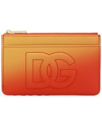 Dolce & Gabbana - Leather Gradient Zip Card Holder - Lyst
