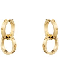 Cartier - Yellow Gold Love Double Hoop Earrings - Lyst
