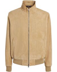 Polo Ralph Lauren - Goat Suede Charleton Bomber Jacket - Lyst