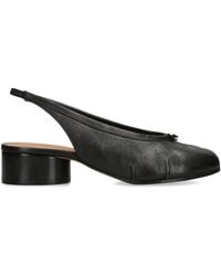 Maison Margiela - Leather Tabi Ballerina Slingback Pumps 30 - Lyst