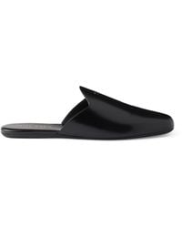 Prada - Leather Flat Mules - Lyst