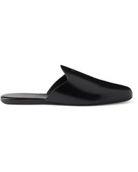 Prada - Leather Flat Mules - Lyst