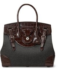 Ralph Lauren - Wool-Alligator Soft Ricky 33 Top-Handle Bag - Lyst