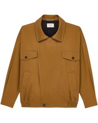 Saint Laurent - Cotton Serge Bomber Jacket - Lyst